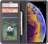 Apple iPhone X / XS Lederen Wallet Stand Hoesje Grijs