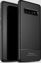 Samsung Galaxy S10 Carbon TPU Hoesje Zwart