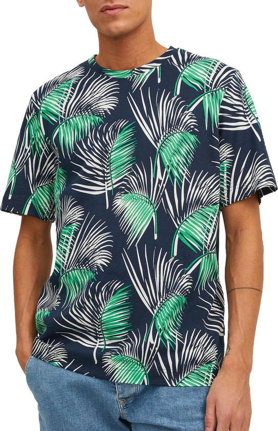JACK & JONES Herren Jjhawaii T-Shirt - AOP Print Crew Neck Kurzarm