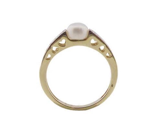 Bol Com Christian Harten Parel Ring Met Diamanten