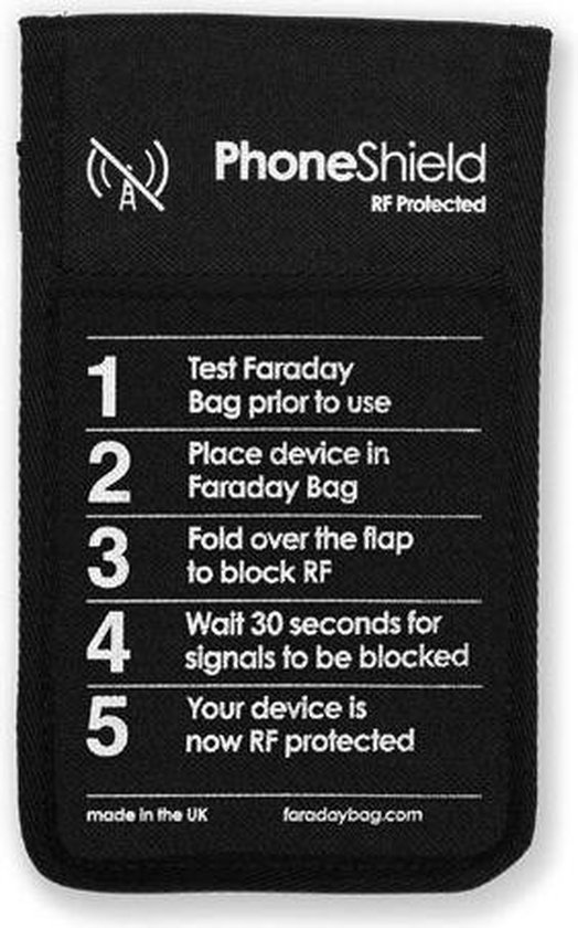 Faraday 5-pack Faraday-tassen voor laptops, tablets, radio en telefoons, extra grote Faraday-kooi met handvat, anti-tracking Faraday-tas, sleutelhanger, brandwerende en waterdichte Faraday-etui