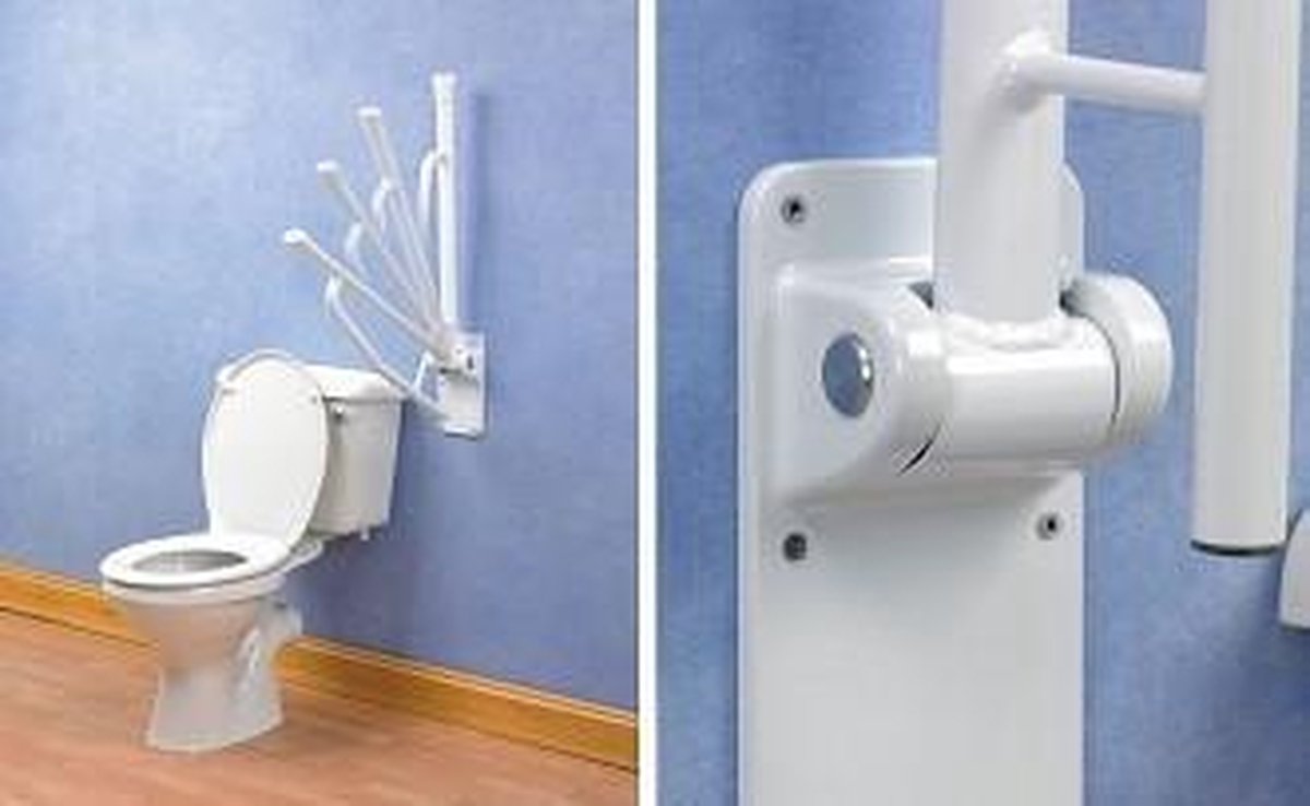 Opklapbare toiletbeugel: greep 5 cm, 69 cm lengte