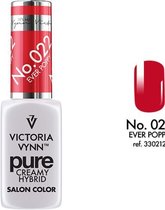VICTORIA VYNN™ Gel Nagellak - Gel Polish - Pure Creamy Hybrid  - 8 ml - Ever Poppy  - 022 - Rood