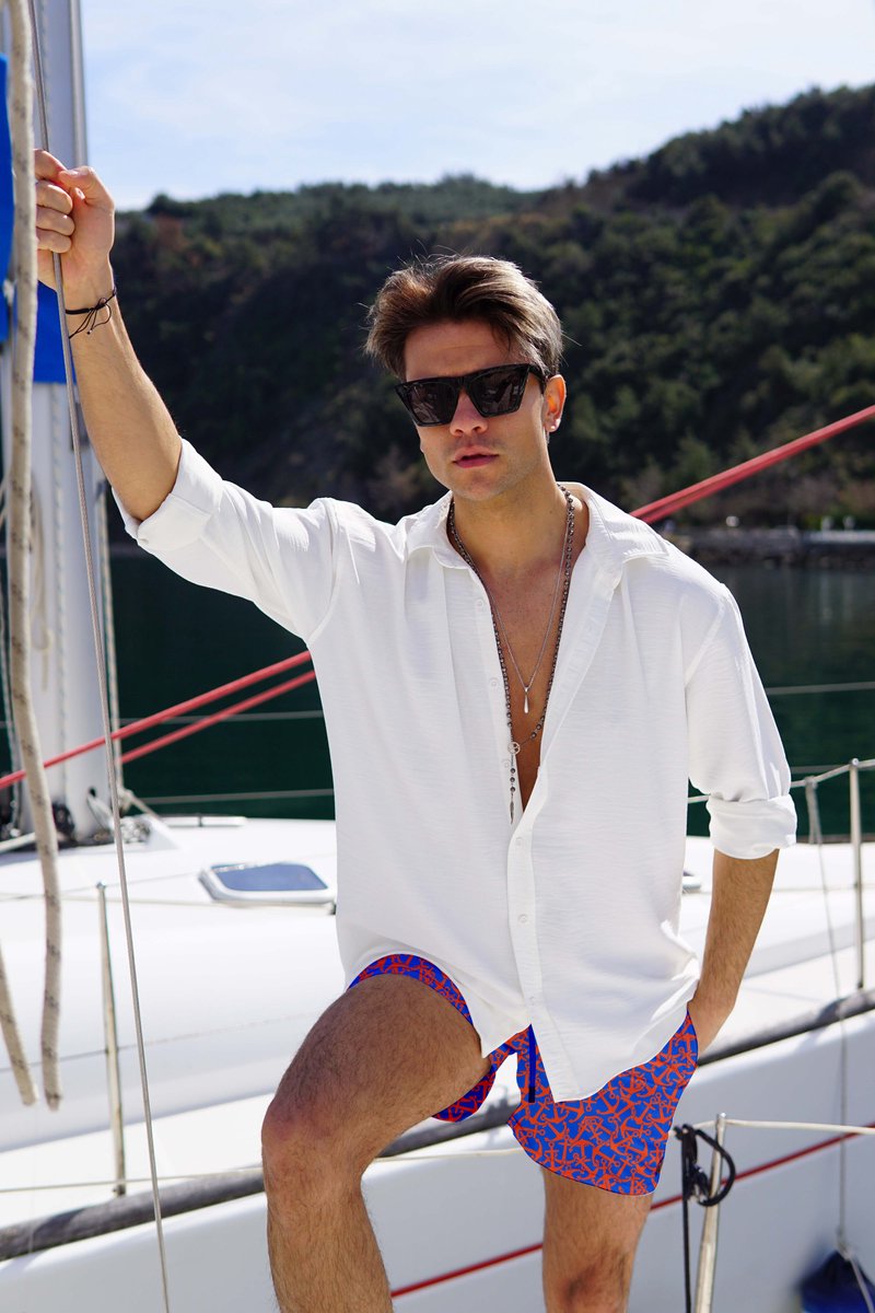Miami Beach | Hoogwaardige Kwaliteit Zwemshort | Zwembroek | Beachshort | Heren | Sneldrogend | | 190 Sax — afbeelding 4