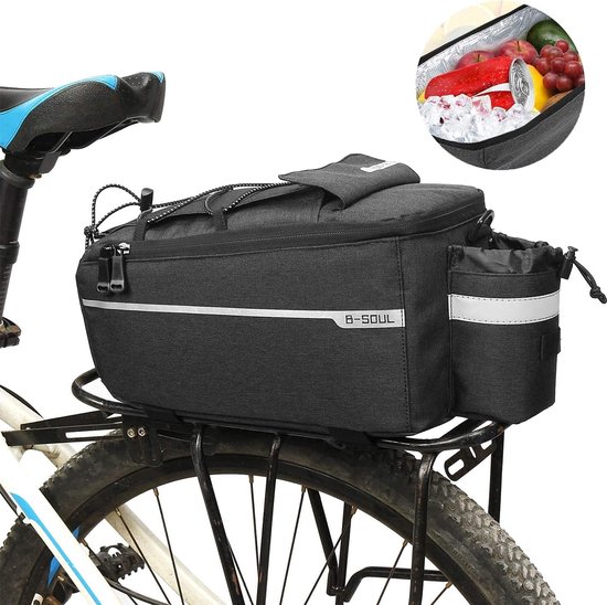Roswheel Fietstas voor op de bagagetas, 7 liter, reflecterend, stijl uit 2018