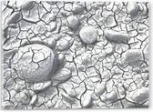 Acrylglas - Scheuren Patroon in Stenen Ondergrond - 40x30 cm Foto op Acrylglas (Met Ophangsysteem)