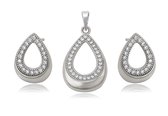 N3 Collecties Geplatineerde witte kleur sieraden set voor Dames