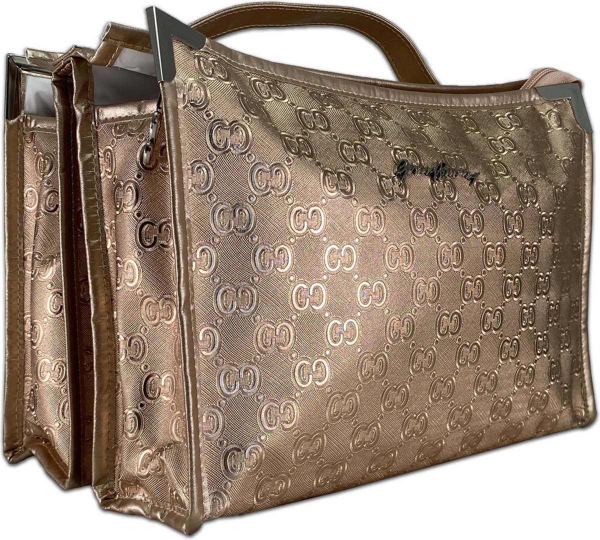 Gérard Brinard Luxe Duo toilettas rosé goud reizen vakantie koffer