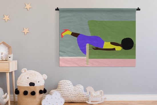 Tapisserie - Tapisserie - Femme - Minimalisme - Design - 120x90 cm - Tapisserie