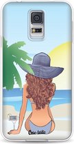 Casetastic Samsung Galaxy S5 / Galaxy S5 Plus / Galaxy S5 Neo Hoesje - Softcover Hoesje met Design - BFF Sunset Brunette Print
