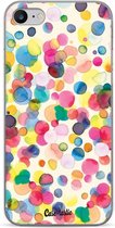 Casetastic Apple iPhone 7 / iPhone 8 / iPhone SE (2020) Hoesje - Softcover Hoesje met Design - Watercolor Confetti Print