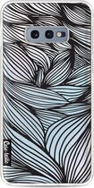 Casetastic Samsung Galaxy S10e Hoesje - Softcover Hoesje met Design - Wavy Outlines Black Print