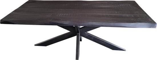 Boomstamtafel Thomas 160 cm - Boomstamtafel zwart - Eettafel