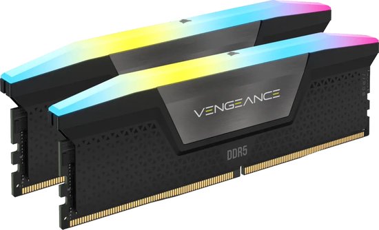 Corsair Vengeance RGB - 32GB - 2 x 16 GB - DDR5 - 6000 CL36 - 1,35v - Intel XMP - CMK32GX5M2E6000C36 - Zwart
