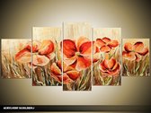 Peinture acrylique Poppy | Rouge-orange | 150x70cm 5Liège peint à la main