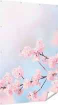 Gards Tuinposter Roze Bloesem Bloemen - 120x180 cm - Tuindoek - Tuindecoratie - Wanddecoratie buiten - Tuinschilderij