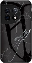 OnePlus 11 Back Cover Hoesje Zwart Marmer - Cacious (Marble serie)