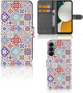 Book Case met foto Geschikt voor Samsung Galaxy A34 GSM Hoesje Tiles Color