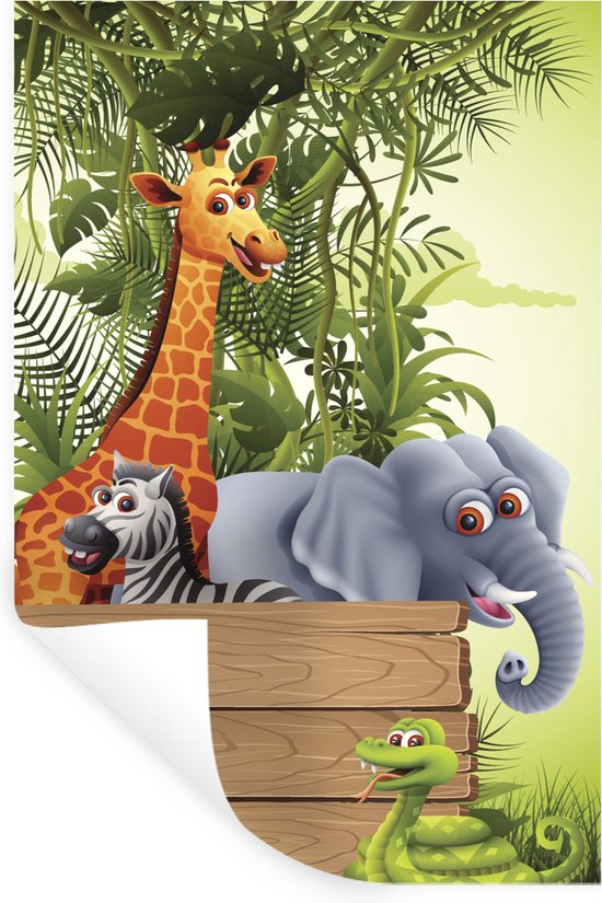Stickers muraux - Sticker Foil - Animaux de la Jungle - Nature - Planches -  Enfants -... | bol
