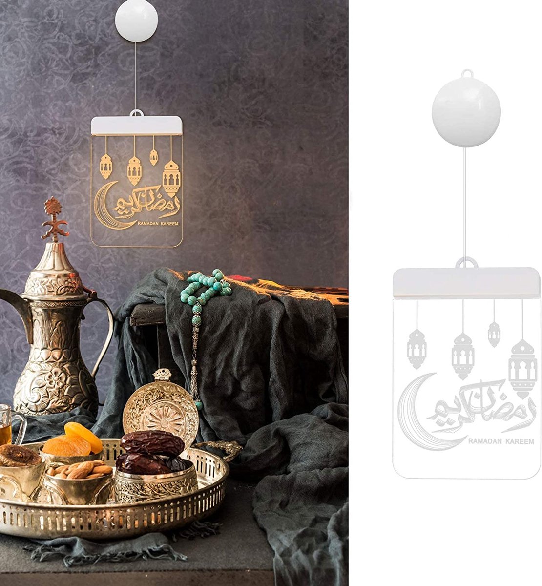 Lumières de Fenêtre Décoratives Fête de Ramadan,Lampe suspendue à