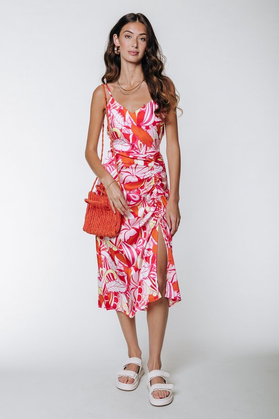 Colourful Rebel Zeva Big Flower Midi Dress- Maat S