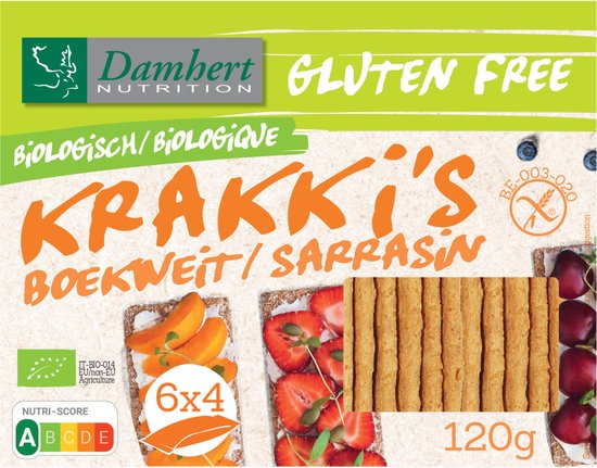 Damhert Boekweit krakki s glutenvrij 120G gram