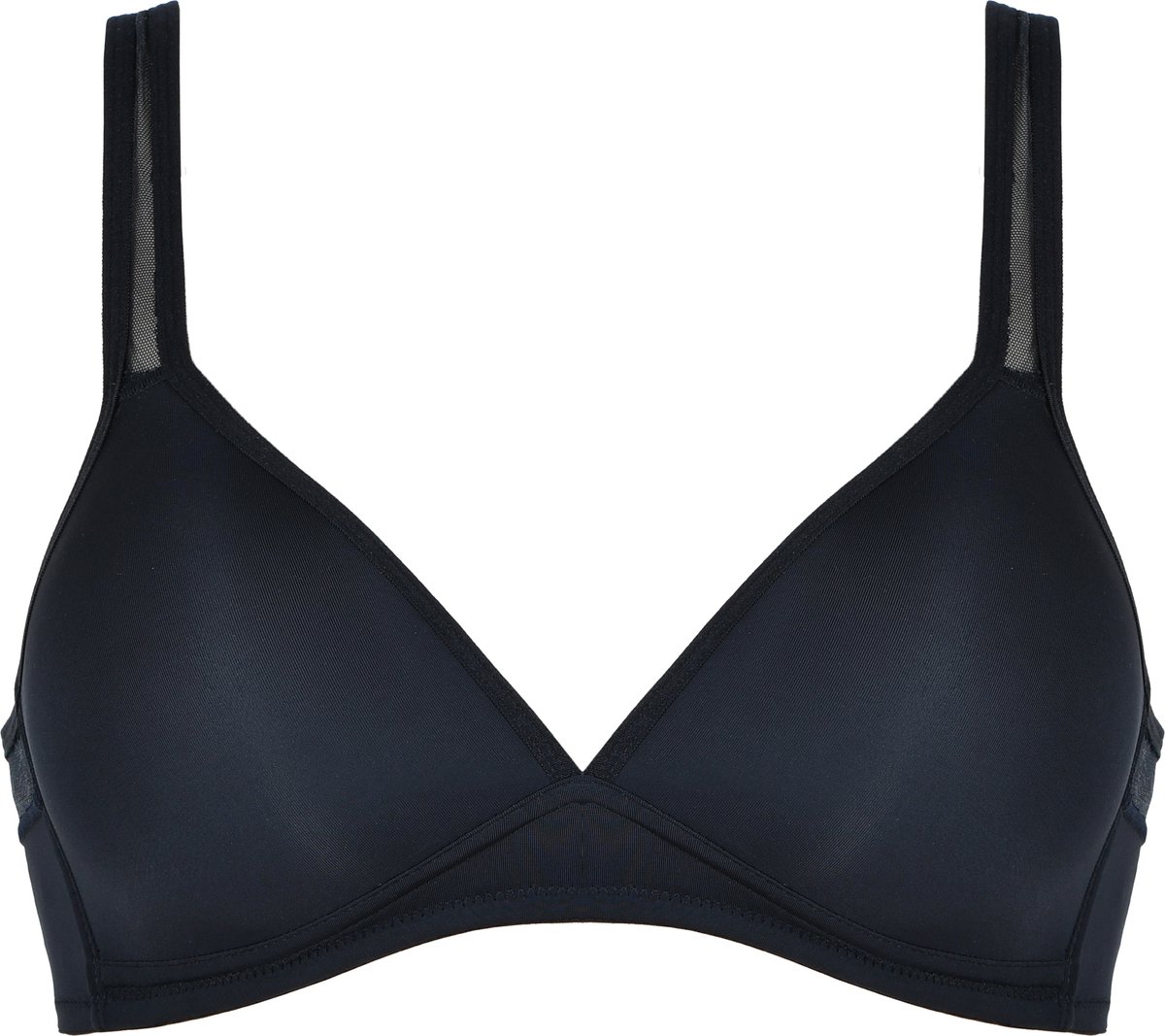 Naturana Soft bh met mesh bandjes - 5757 - Zwart