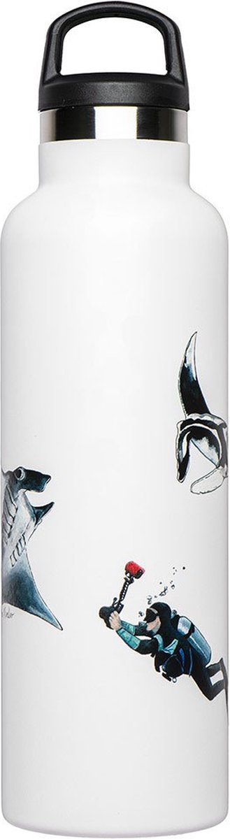 Fish Tank Manta En Duiker Fles 600ml Wit