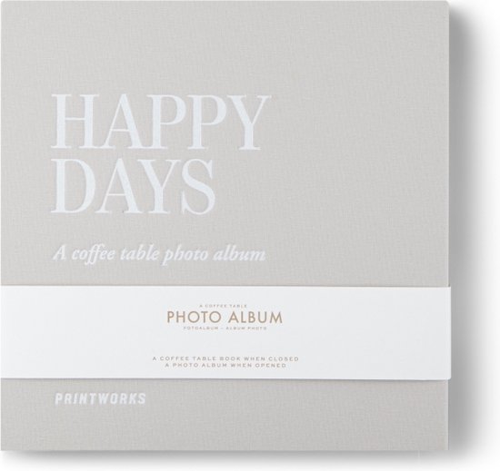Printworks Fotoalbum - Happy Days (S) - Grijs