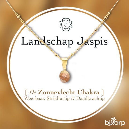Bixorp Jaspis Chakra Ketting met 18k Goud