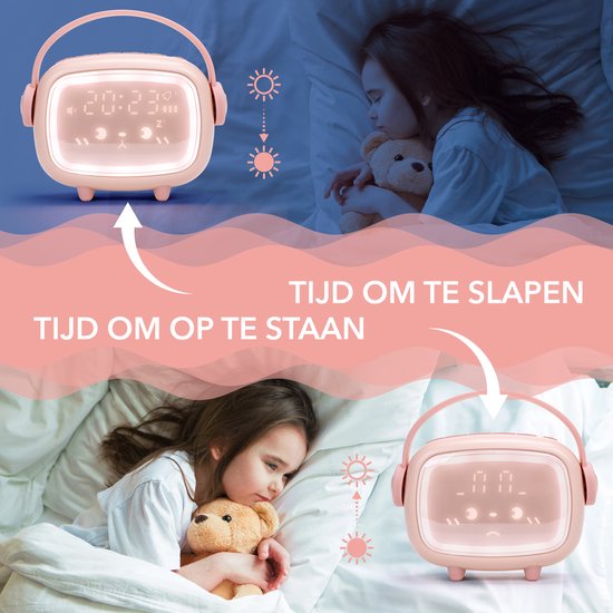 Entraîneur de sommeil - Réveil pour enfants avec fonction veilleuse -  Wekker avec ciel
