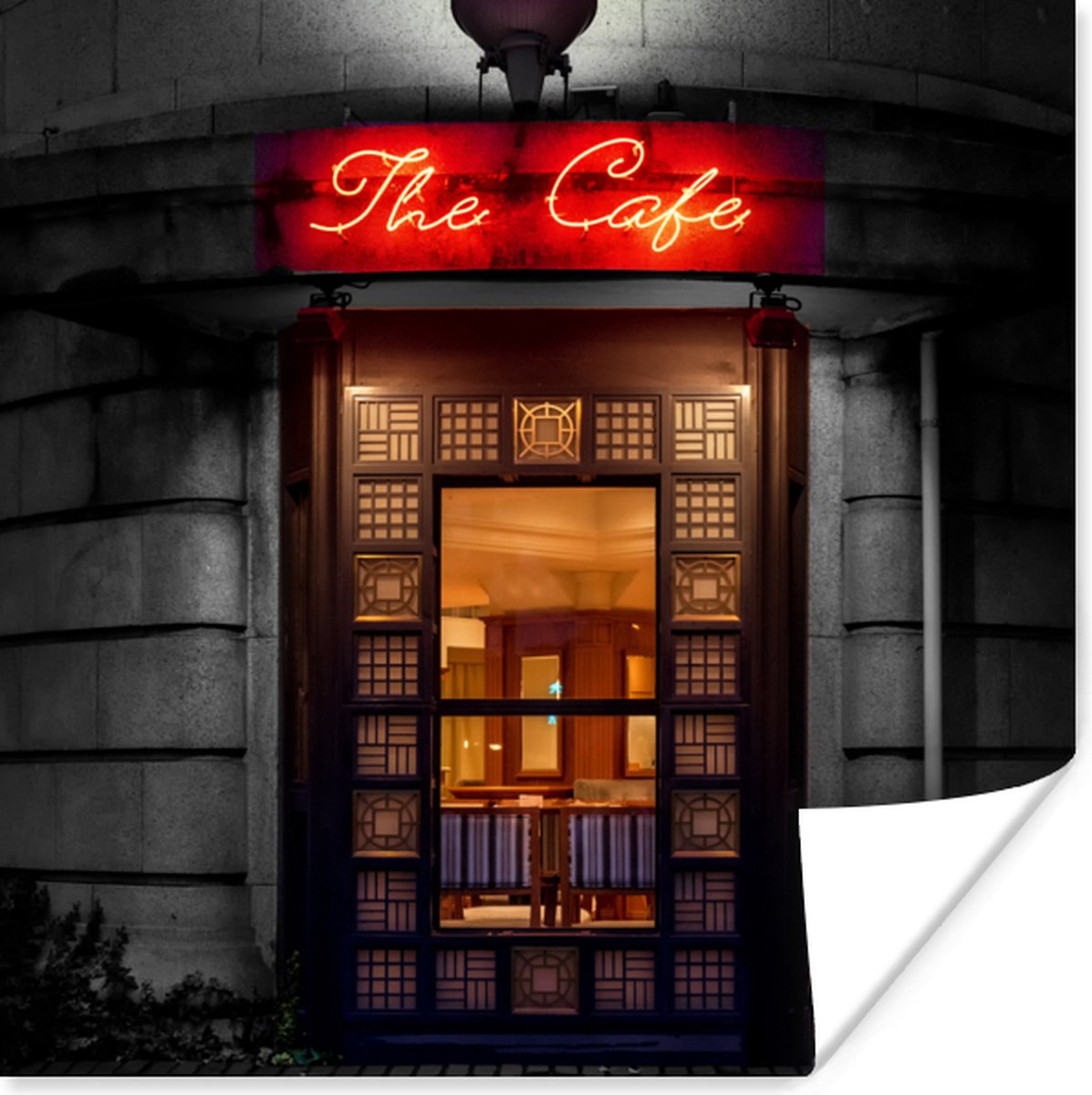 Deur - Café - Rood - Architectuur - Neonlicht