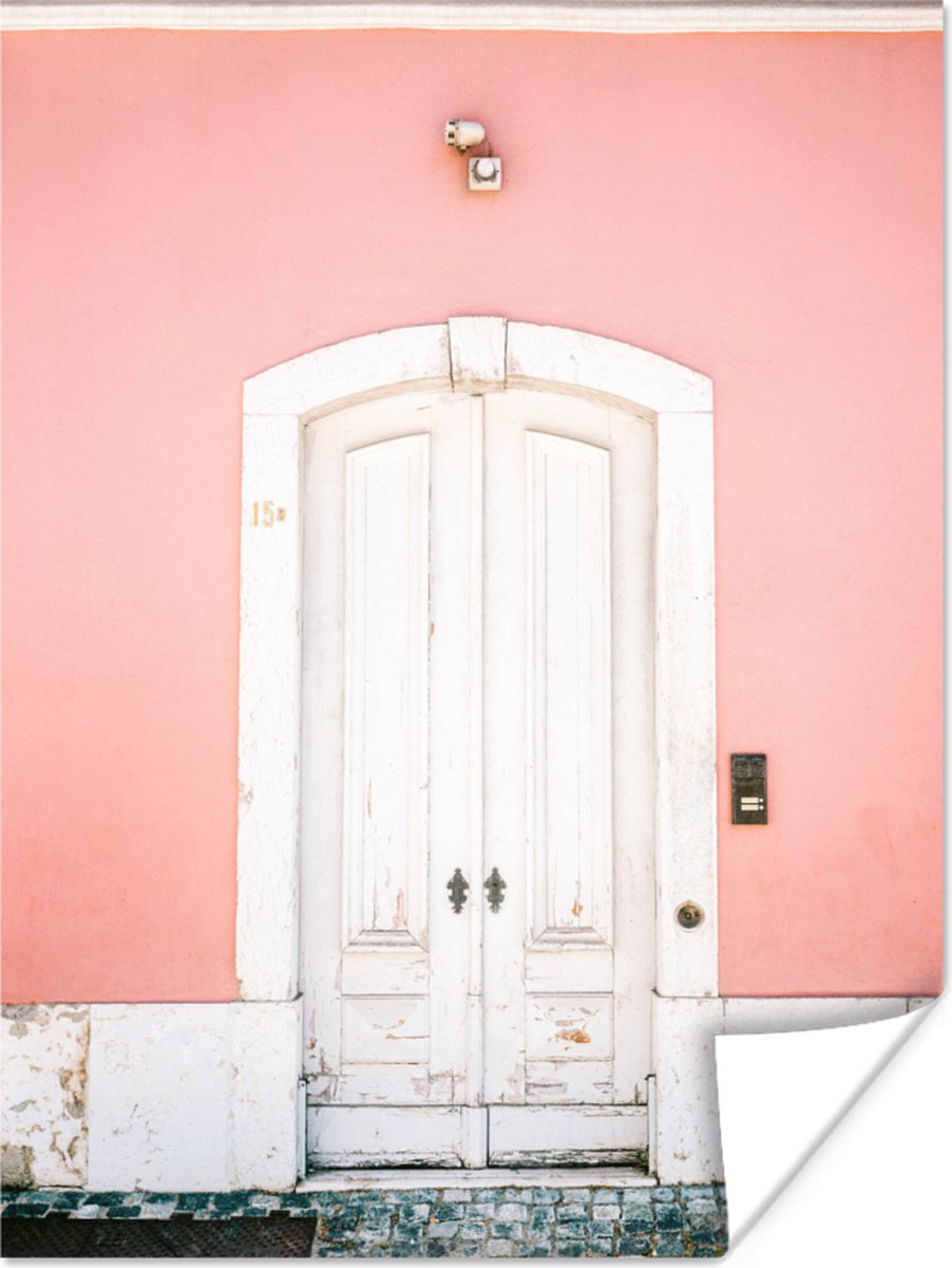 Hout - Deur - Roze - Wit