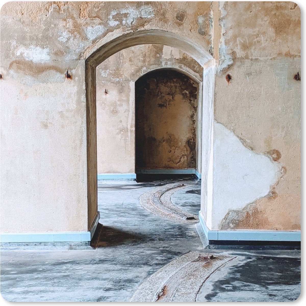 Muismat 30x30 cm - Mousepad Poort - Architectuur - Steen - Gebouw - Muismatten