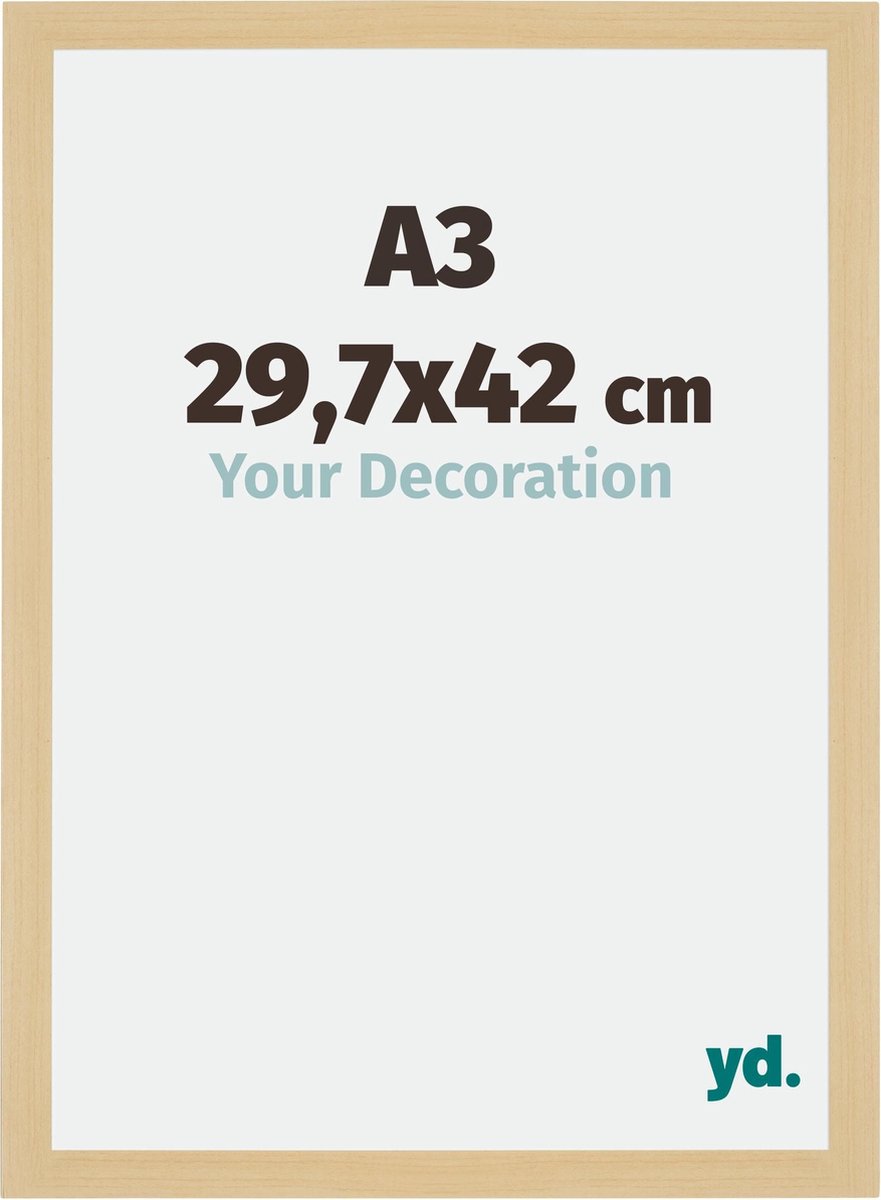 Your Decoration - Fotolijst A3 29,7x42 cm - MDF - Ahorn Decor - Mura