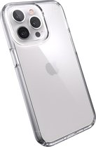 Speck hoesje geschikt voor Apple iPhone 13 Pro - Slank - Kristalhelder - Valbescherming gecertificeerd tot 4 meter - Microban Antibacterieel - Presidio Perfect Clear lijn - Transparant