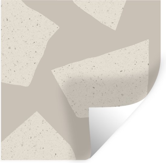 Muurstickers - Sticker Folie - Terrazzo - Abstract - Pastel - Patronen - 120x120 cm - Plakfolie - Muurstickers Kinderkamer - Zelfklevend Behang XXL - Zelfklevend behangpapier - Stickerfolie