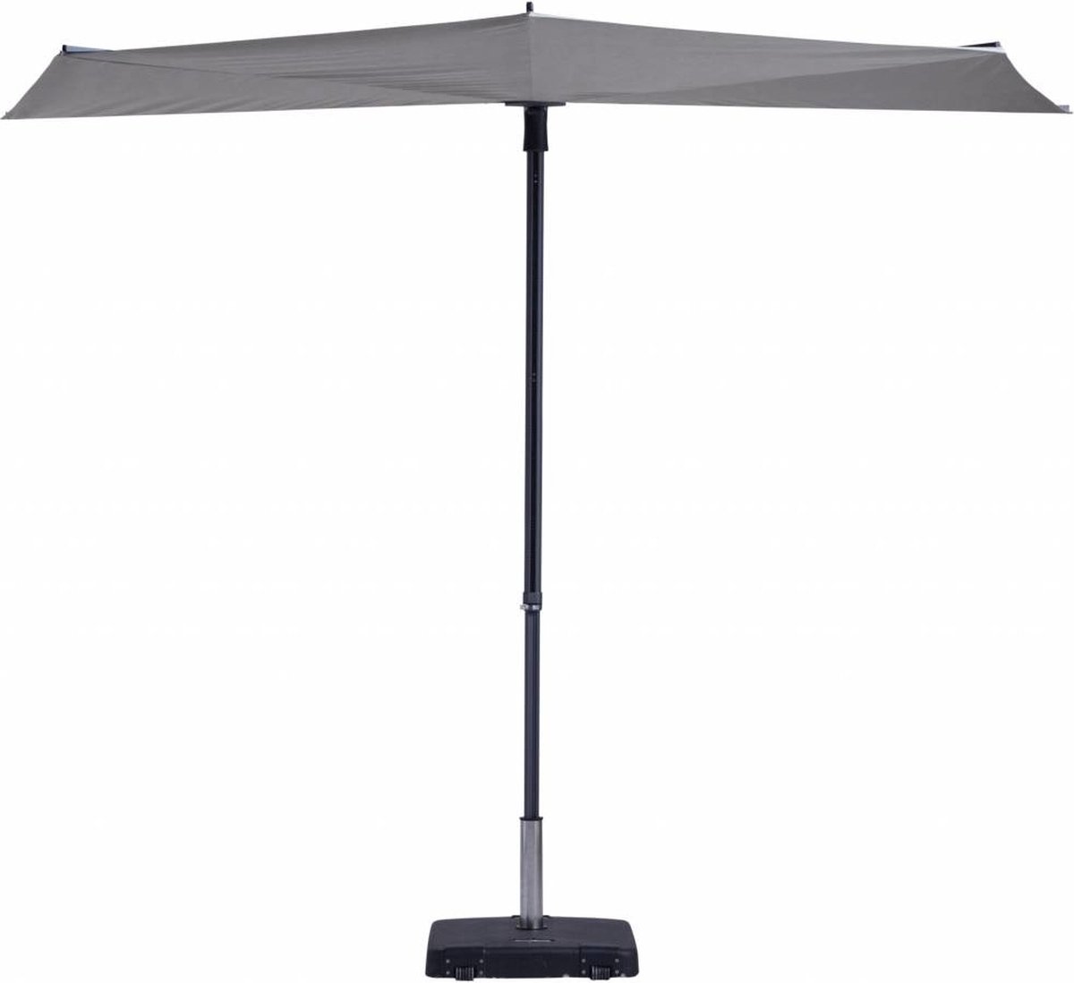 Madison Parasol Sun Wave 270 x 150 Grijs - Grijs stoffen parasol met golvend ontwerp en afmetingen 270 x 150 cm.
