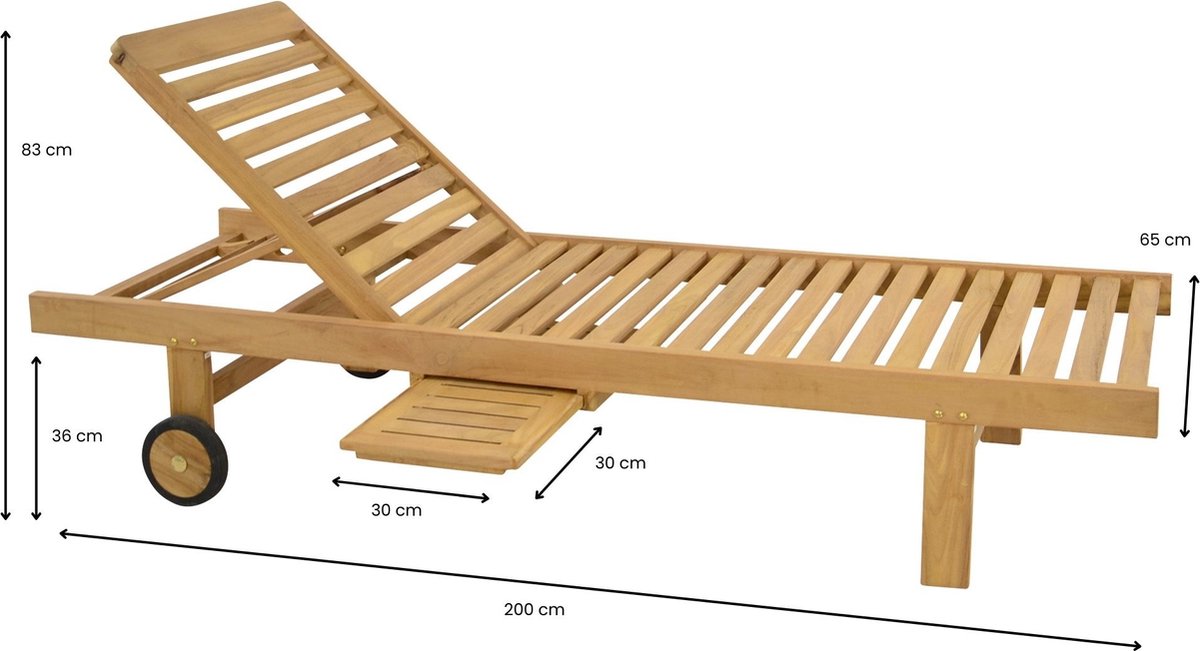 Lesli Living Bain de soleil - Bois de teck