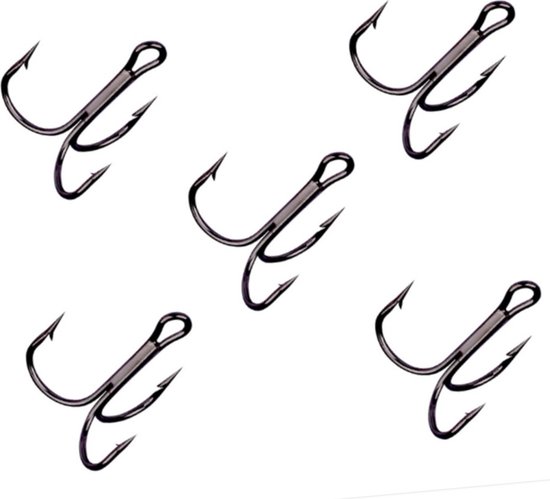 Filex Treble Hook - Haakmaat #8 - 10 stuks - Zwart - Roofvis Dreggen - Dreghaak voor Roofvissen - Kunstaas & Doodaas Haak van Filex — afbeelding 2
