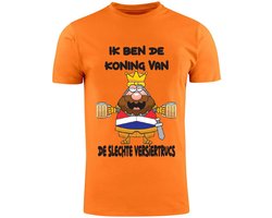 Ik ben de Koning van de slechte versiertrucs Oranje Heren T-Shirt | grappig | Koningsdag | sjans | Shirt