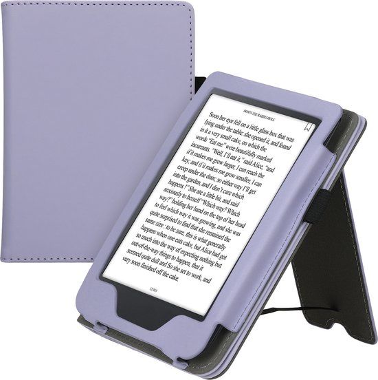 kwmobile flip cover geschikt voor Kobo Clara 2E - Case met magnetische sluiting - Hoes voor e-reader in lavendel