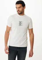 T-shirt Short Sleeve With Rubber Print Mexx Mannen - Off White - Maat L