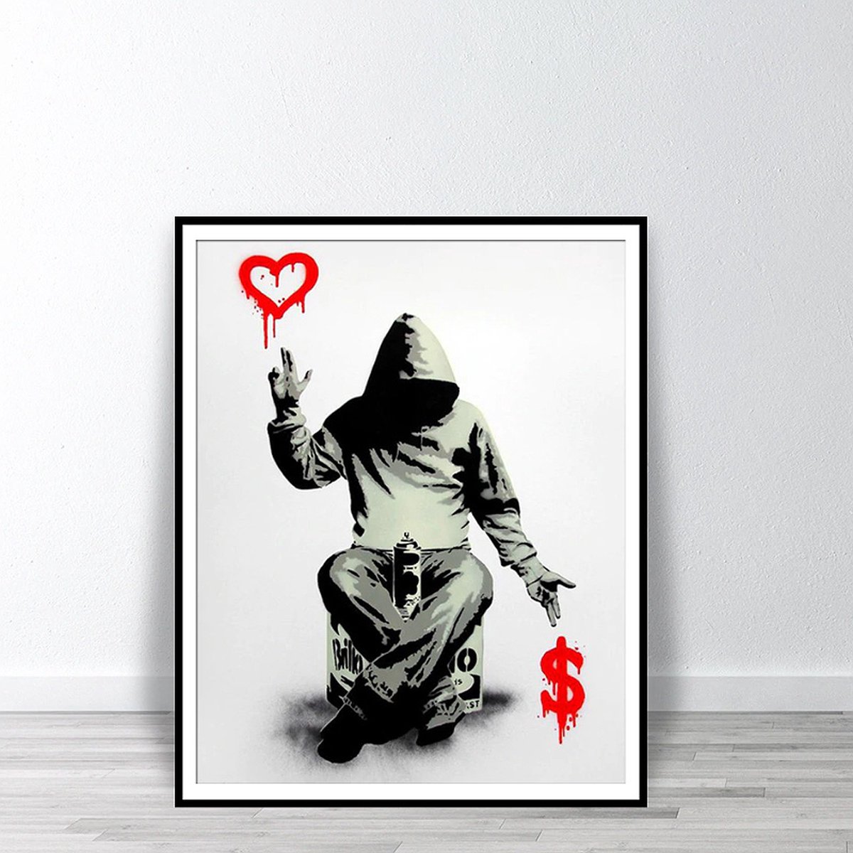 Allernieuwste Toile Peinture Banksy Graffiti Girl with Balloon vs