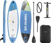 Bol.com Gymrex Stand Up Paddleboard - opblaasbaar - 105 kg - lichtblauw - dubbele kamer - 302 x 81 x 38 cm aanbieding