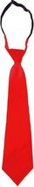 Rode satijnen stropdas 41 cm verkleedaccessoire voor dames/heren - Rood thema feestartikelen