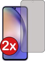 Screenprotector Geschikt voor Samsung A54 Screenprotector Privacy Glas Gehard Full Cover - Screenprotector Geschikt voor Samsung Galaxy A54 Screenprotector Privacy Tempered Glass - 2 PACK