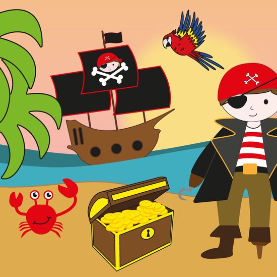 12 STUKS PIRAAT 3D Drink Beker met Rietje en Deksel - 250ML - Piraten Plastic Bekers - Kinderfeestje - Kinderverjaardag Bekertjes - Traktatie - Uitdeelcadeaus van Merkloos — afbeelding 2