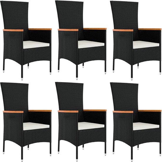 vidaXL-7-delige-Tuinset-met-kussens-poly-rattan-zwart
