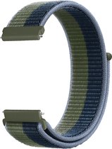 Strap-it Smartwatch bandje 22mm - zacht nylon bandje geschikt voor Samsung Galaxy Watch 1 46mm / Galaxy Watch 3 45mm / Gear S3 Classic & Frontier - OnePlus Watch - Amazfit GTR 47mm / GTR 2 / GTR 3 - Pro - Moss green